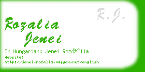 rozalia jenei business card